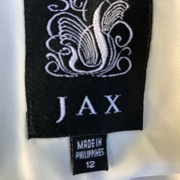 JAX size 12 black & white strappy X back sleeveless print dress - Picture 9 of 16